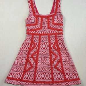 NWOT Anthropologie Maeve Women’s Size 6 Red White Embroidered Emma Mini Dress